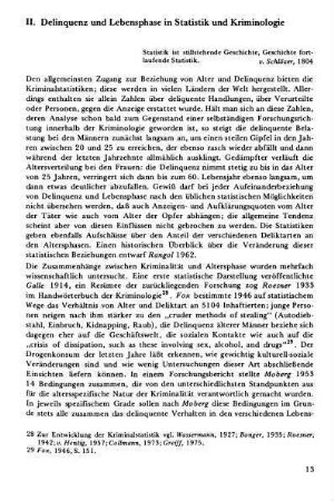 II. Delinquenz und Lebensphase in Statistik und Kriminologie