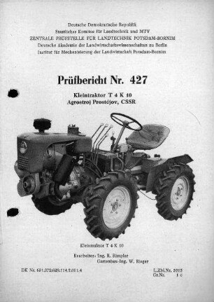 Kleintraktor T 4 K 10