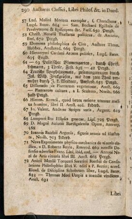 291-297, Libri incompacti.-Libri omissi.