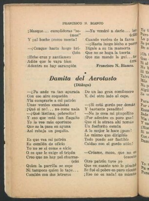 Damita del Aerotasto : (Diálogo)