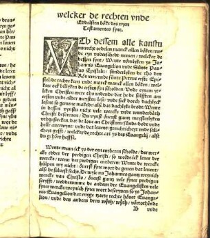 welcker de rechten vnde Eddelsten böke des nyen Testamentes synt.