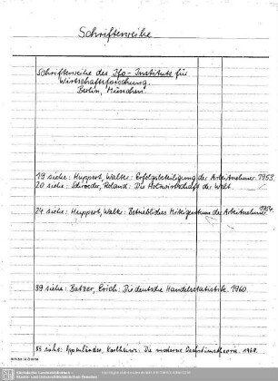 Schriftenreihe Ifo-Instituts