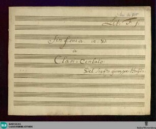 Symphonies. Arr - Don Mus.Ms. 700 : cemb; D; Hob I:61
