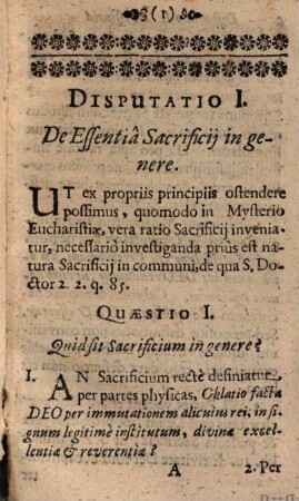 Theses theol. de augustissimo missae sacrificio