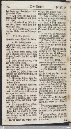Der 87. Psalm. Von der Christlichen Kirche, unter dem Vorbilde des irrdischen Jerusalems