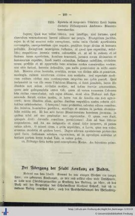 Der Übergang der Stadt Konstanz an Baden.