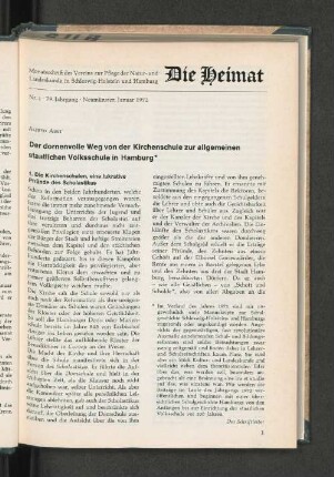 Nr. 1. 79. Jahrgang. Neumünster, 1972.