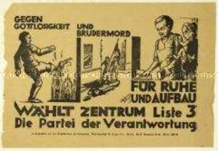 Wahlaufruf der Zentrumspartei