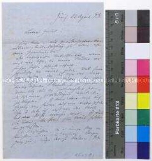 Eigenhändiger Brief von Ludwig Simon an seinen Verleger