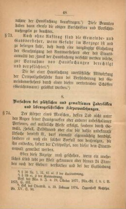 8. Verfahren bei plötzlichen und gewaltsamen Todesfällen und lebensgefährlichen Körperverletzungen