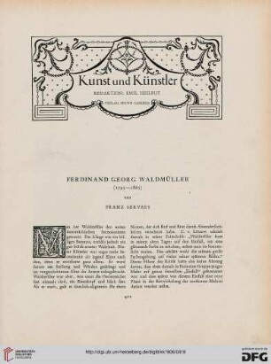 Ferdinand Georg Waldmüller: (1793-1865)