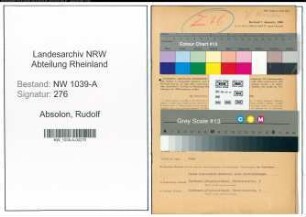 Entnazifizierung Rudolf Absolon , geb. 07.04.1918 (Angestellter)