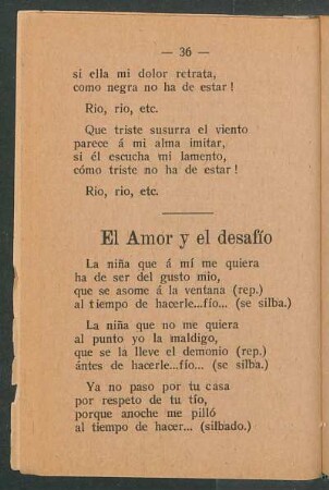 El amor y el desafío