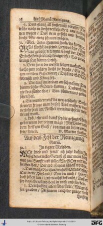 Auf das Fest der Reinigung Mariae.