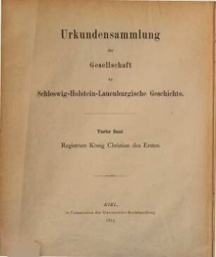 Registrum König Christian des Ersten