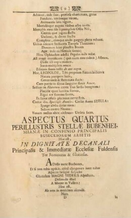 Aspectus quartus.