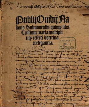 Quinque libri Tristium