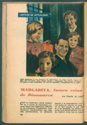 Margarita, futura reina de Dinamarca : Motivos de actualidad