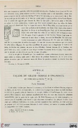 10: Stèle de la Façade du grand Temple d'Ipsamboul : et note sur le signe wt