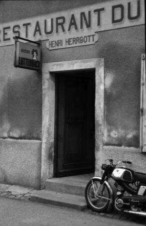 Lautenbach: Restaurant von Henri Herrgott, Schild