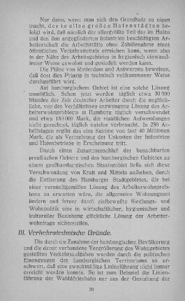 III. Verkehrstechnische Gründe.
