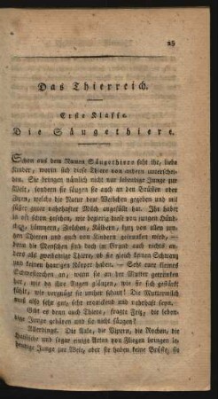 Das Thierreich.