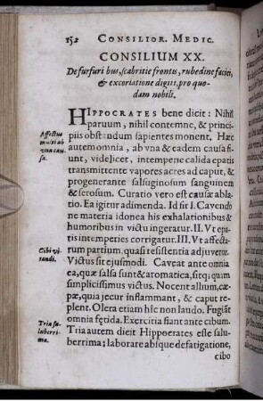 Consilium XX. De furfuribus, scabritie frontis, rubedine faciei ...