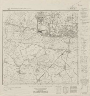 4141 (alte Nr.: 2316) Wittenberg Prov. Sachsen, Topographische Karte 1:25000 (4cm - Karte)