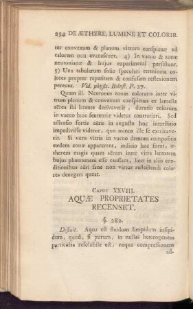 Caput XXVIII. Aquae Proprietates Recenset