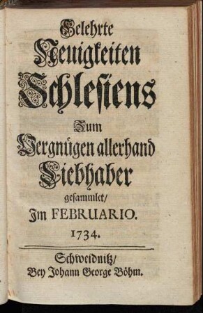 Im Februario. 1734.