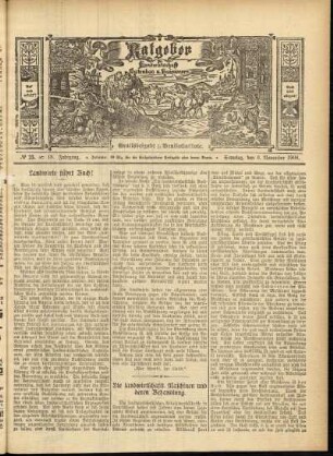 Ausgabe vom Sonntag, den 08. November 1908.