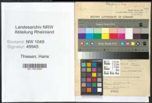 Entnazifizierung Hans Thiesen , geb. 09.10.1906 (Kaufmaennischer Angestellter)