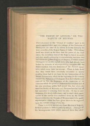 "The Friend of London;" or, the Rajputs of Meywar.