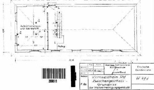 Kornwestheim Pbf: Nebengebäude Wasserreinigungsgebäude 45 Zwischengeschoß