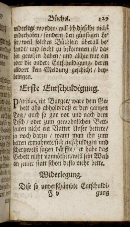 Erste Entschuldigung. - Sibende Entschuldigung.