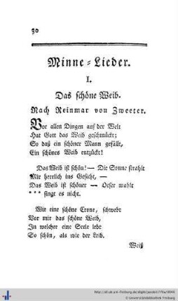 Minnelieder.