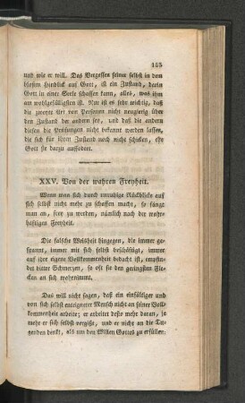 XXV. Von der wahren Freyheit.