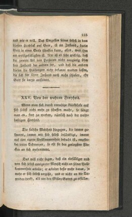 XXV. Von der wahren Freyheit.