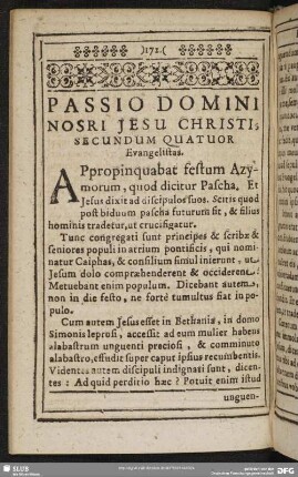 Passio Domini Nosri Jesu Christi, Secundum Quatuor Evangelistas
