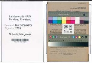 Entnazifizierung Margarete Schmitz , geb. 13.04.1899 ()