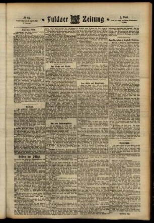 Zweite Ausgabe vom Donnerstag, den 25. April 1912.
