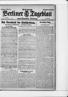 Berliner Tageblatt und Handels-Zeitung, Abend-Ausgabe