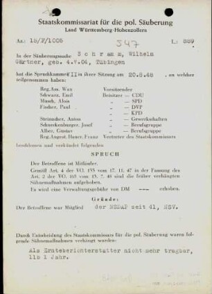 Schramm, Wilhelm