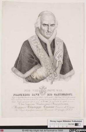 Bildnis Papst Pius VIII. (Francesco Saverio Castiglioni) (reg. 31. 3. 1829 - 30. 11. 1830)
