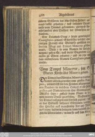 Vom Tempel Minervae, jetzt S. Marien Kirche über Minerva genant.