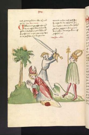 Enthauptung des hl. Valentin im Beisein des Kaisers Claudius