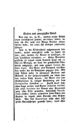 Sieben und zwanzigster Brief