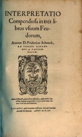 Interpretatio compendiosa in tres libros usuum feudorum