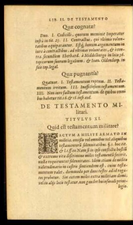 De Testamento Militari. Titulus XI.