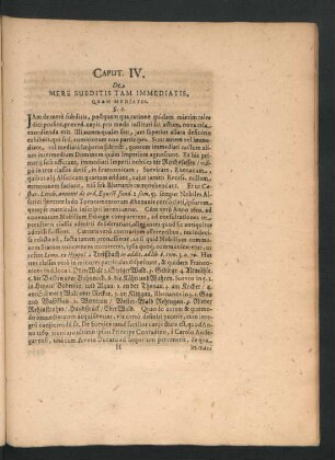 Caput IV. De Mere Subditis Tam Immediatis, Quam Mediatis.